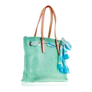 Ameglia Borsa a Spalla da Donna in Vera Pelle Scamosciata Stone Washed