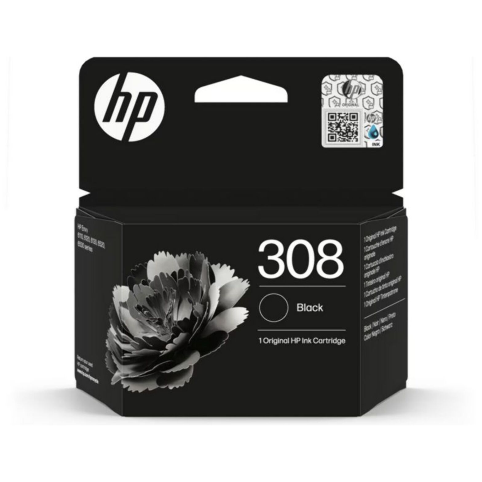 Cartouche d'encre HP Originale 308 Noire Standard - 7N0W6AE