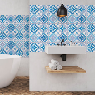 Stickers muraux - Sticker Mural Carrelage adhésif Cuisine Salle de Bain - 30 STICKERS CARRELAGES AZULEJOS ILYA