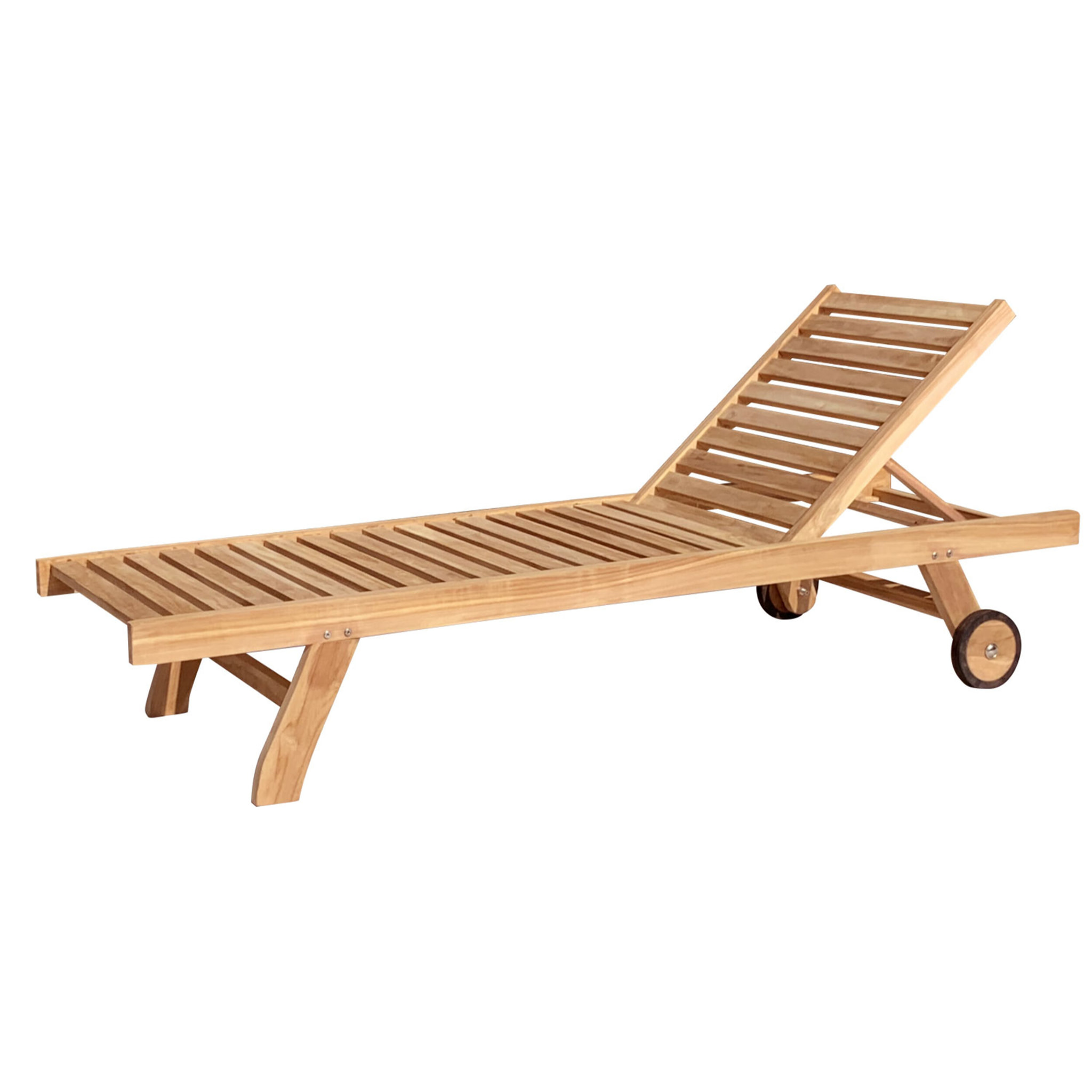 Bain de soleil droit en teck LOMBOK