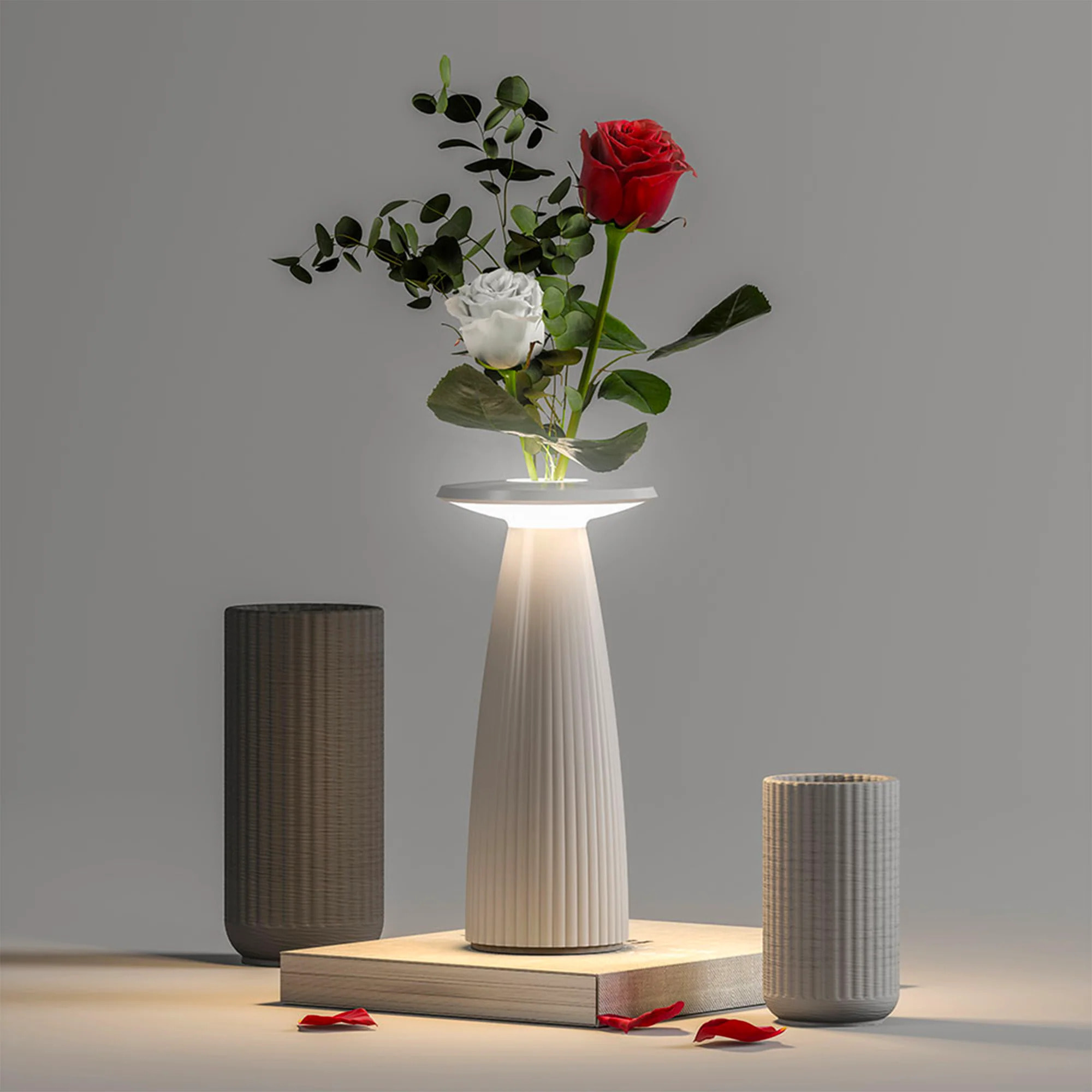 Lampe de table sans fil vase FLORA H20CM