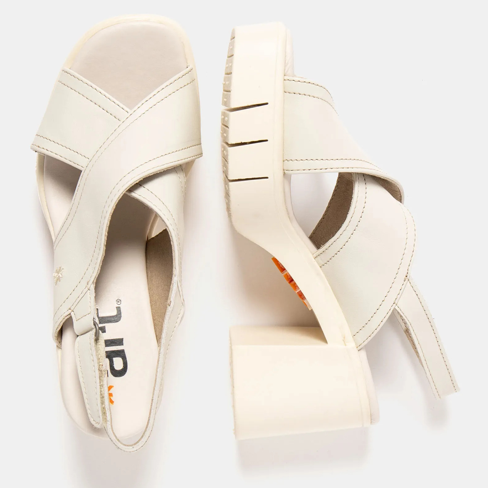 Sandalias con tacón 1990 NAPPA CREAM / EIVISSA color Cream