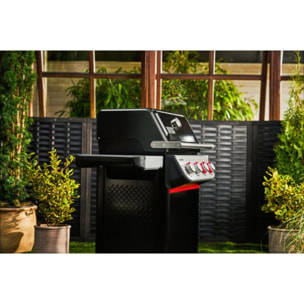 Barbecue gaz WEBER Spirit E-425 mix black grill et plancha sur chariot, 61x45 cm