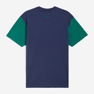 T-shirt da uomo con maniche e taschino in colore a contrasto