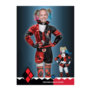 Costume Completo Harley Quinn Prodotto Originale Dc Comics Bambina