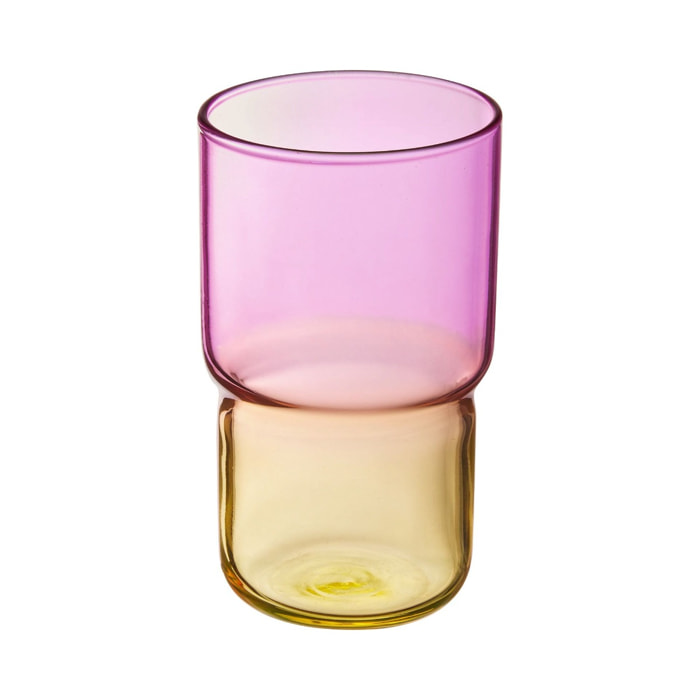 4 verres à eau jaune/rose 32 cl Candy Mix - Luminarc