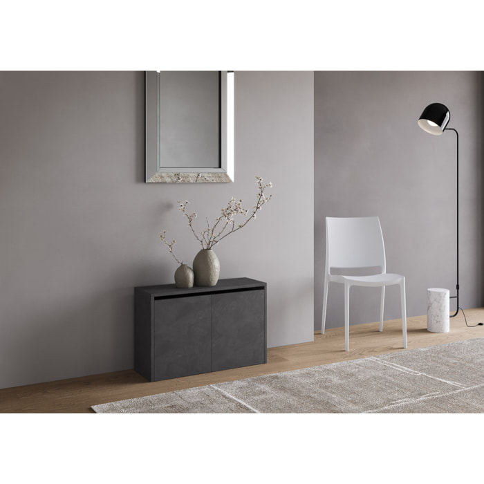 Panca inferiore allungabile 26x72/300 cm Evolve Antracite Spatolato allunghe interne