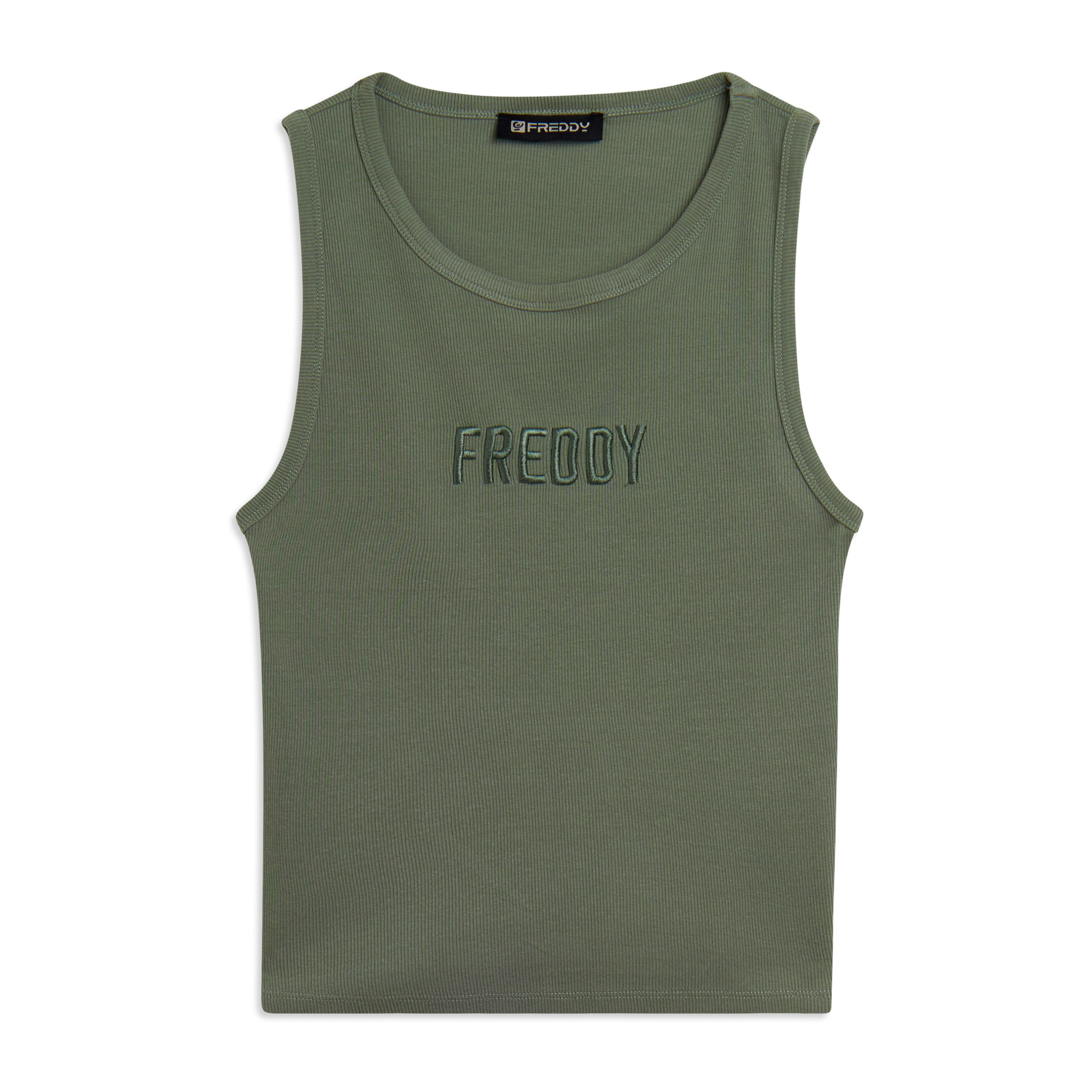 Canotta Cropped con logo FREDDY ricamato