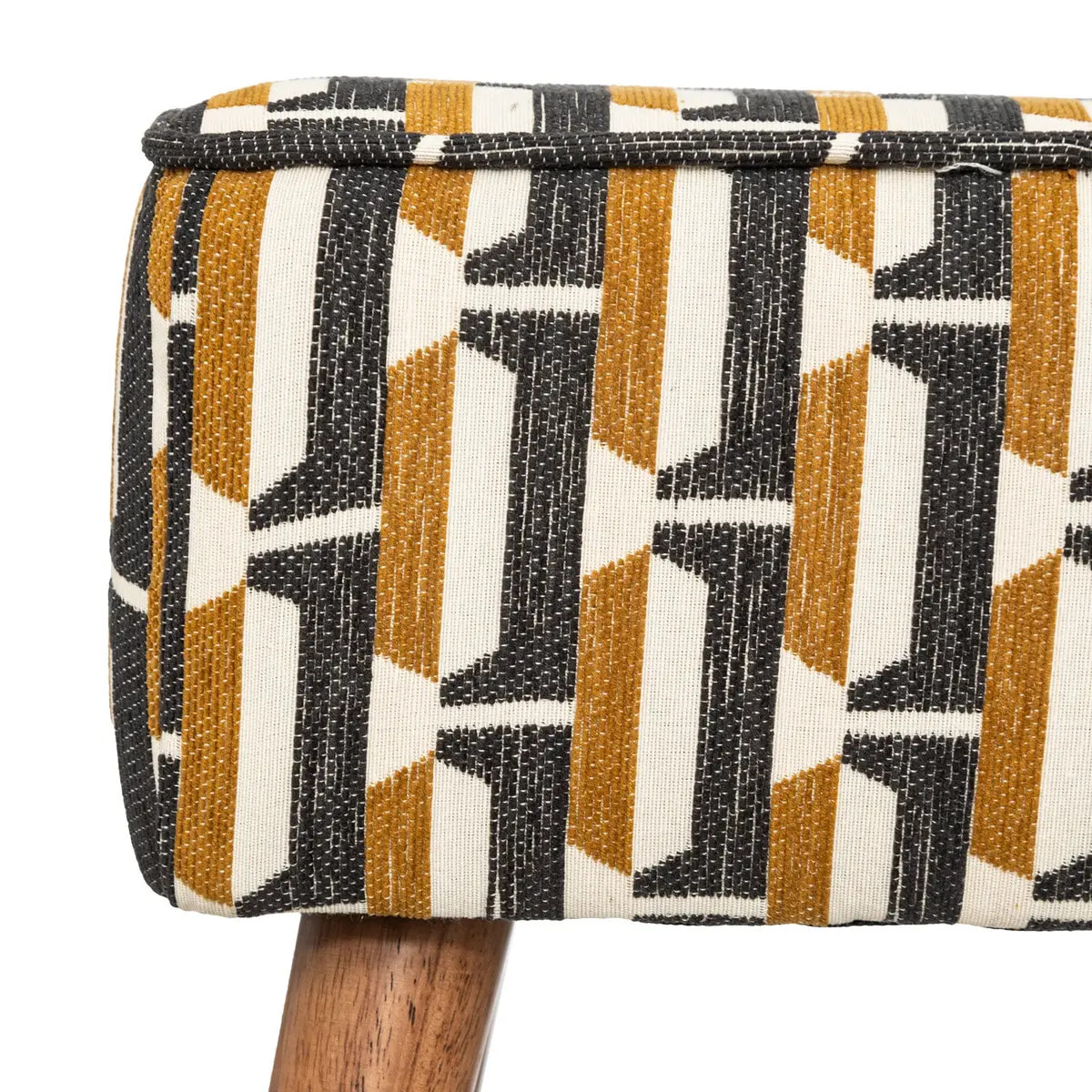 Tabouret d'appoint Chiara noir jaune moutarde et blanc