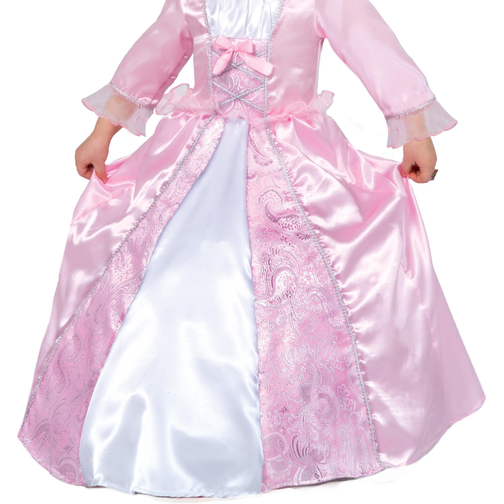 Abito Dolce Principessina Costume Carnevale Rosa Bianco Bambina