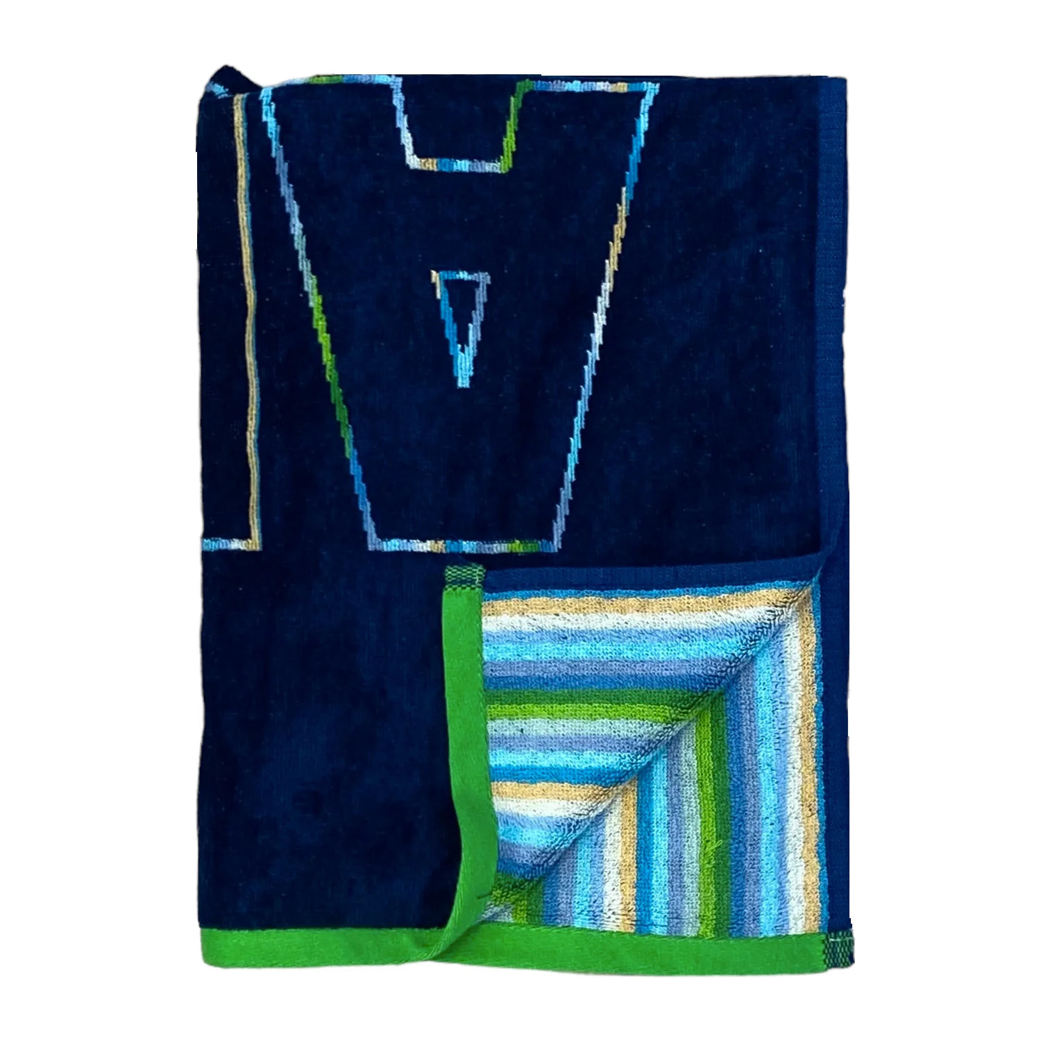 Serviette de plage éponge velours Jacquard Vany 75x150