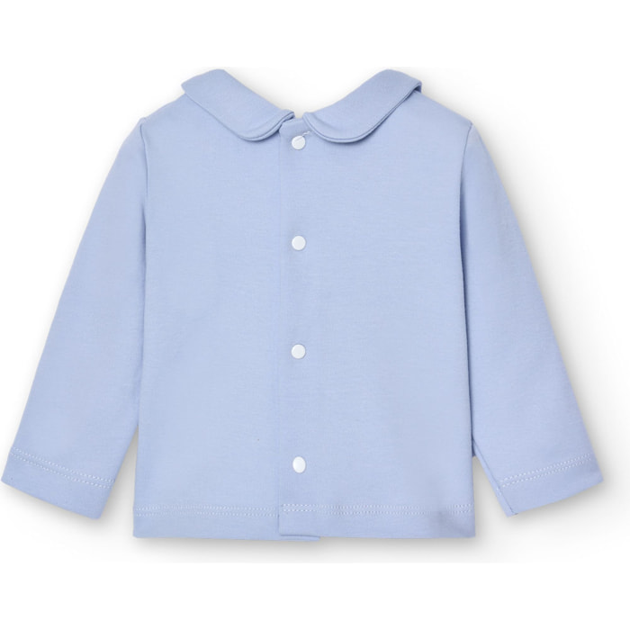 Camiseta bebé manga larga cuello fino