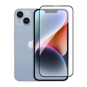DAM Proteggi schermo in vetro temperato  a copertura totale per iPhone 13/13 Pro/14 6,55x0,06x14,15 cm. Colore trasparente