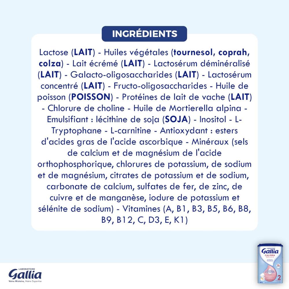 Laboratoire Gallia Calisma - Lait bébé Relais 2ème âge en poudre