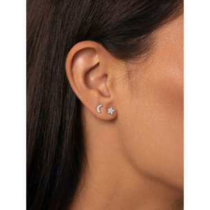 Pendientes Moon & Star Plata