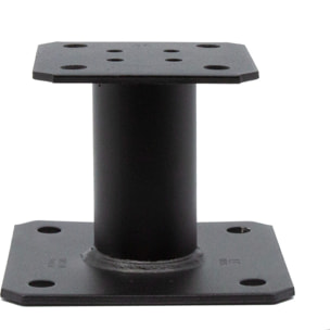 Pied de poteau fixe - Type A - Hauteur 100 mm - Finition noire - SIMPSON - PPA100PB