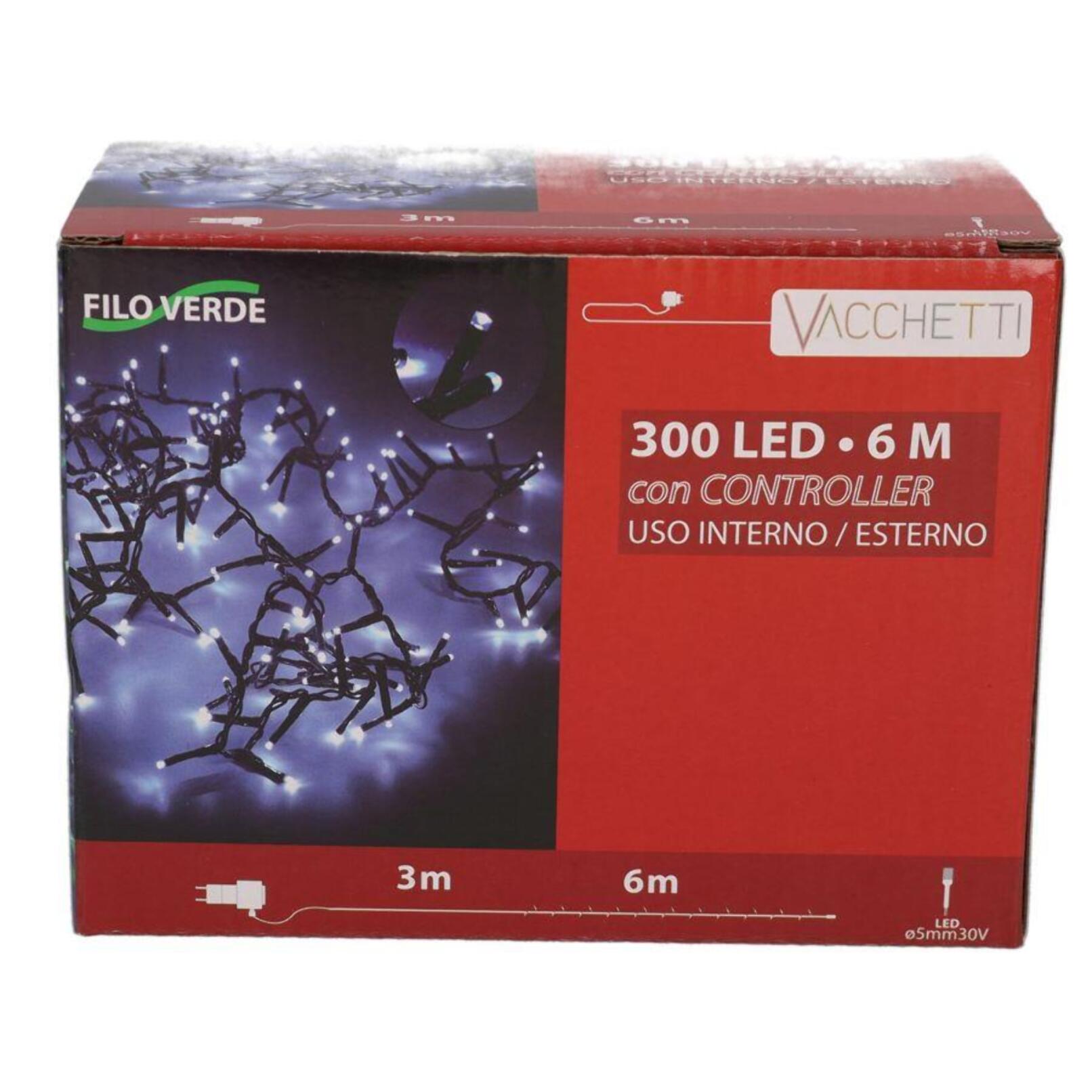 Catena luminosa con 300 led multicolore con controller cm600