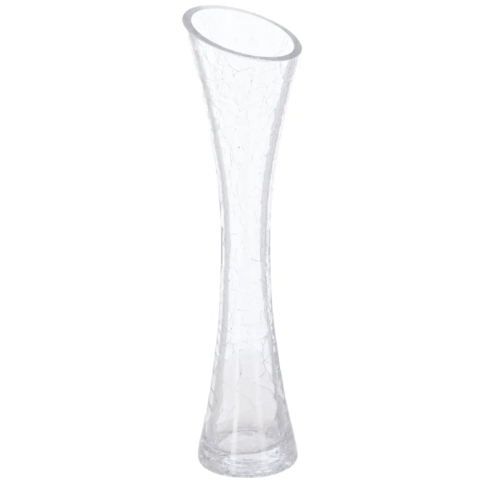 Soliflore verre craquelé H30cm