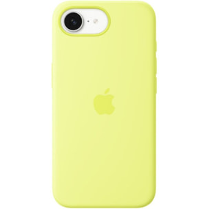 Coque APPLE iPhone 16e silicone Jaune fluo