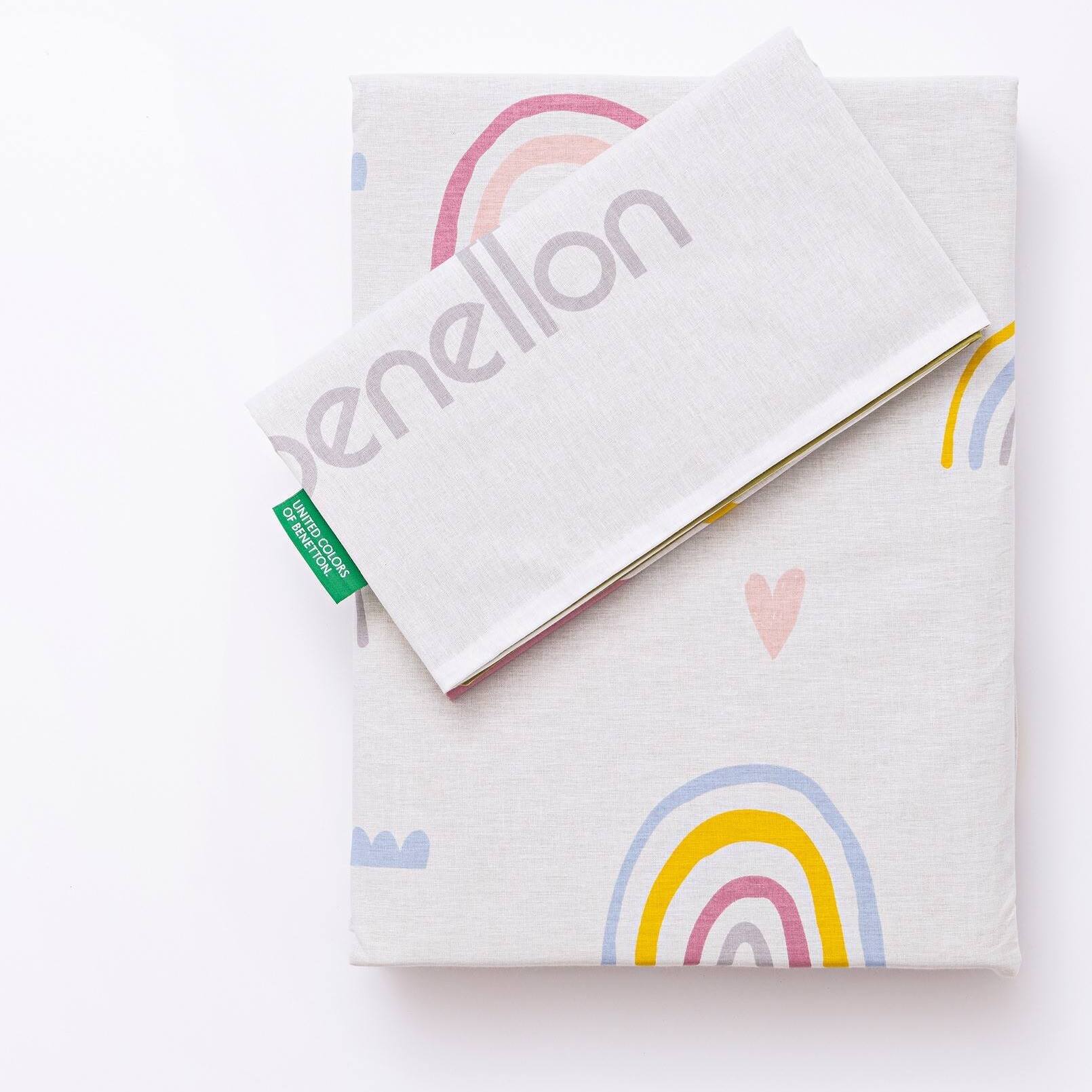 Juego de 3 pzs de cama (funda nórdica + funda de almohada + sábana bajera) rainbow kids be