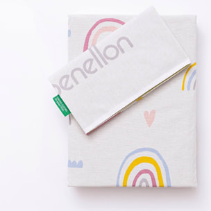 Juego de 3 pzs de cama (funda nórdica + funda de almohada + sábana bajera) rainbow kids be