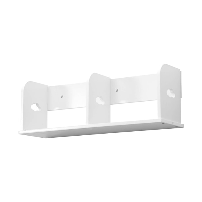 Étagère murale blanche rangement chambre enfant 60cm