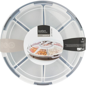 juego de servir en polipropileno ø33x9cm blanco