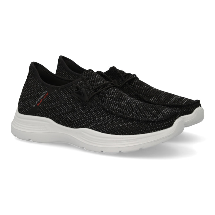 Zapatiilas deportivas comodas y ligeras para hombre, con cierre de cordones elasticos