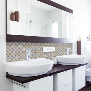 Stickers muraux - Sticker Mural Carrelage adhésif Cuisine Salle de Bain - 24 STICKERS CARRELAGES AZULEJOS ZEPETO