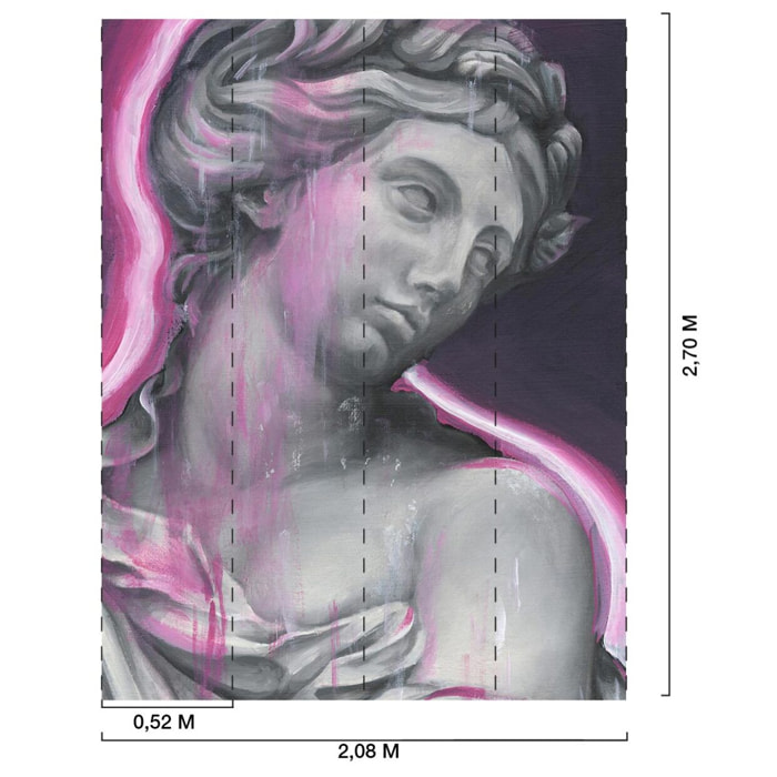 Papier peint graphique pop ange Intissé