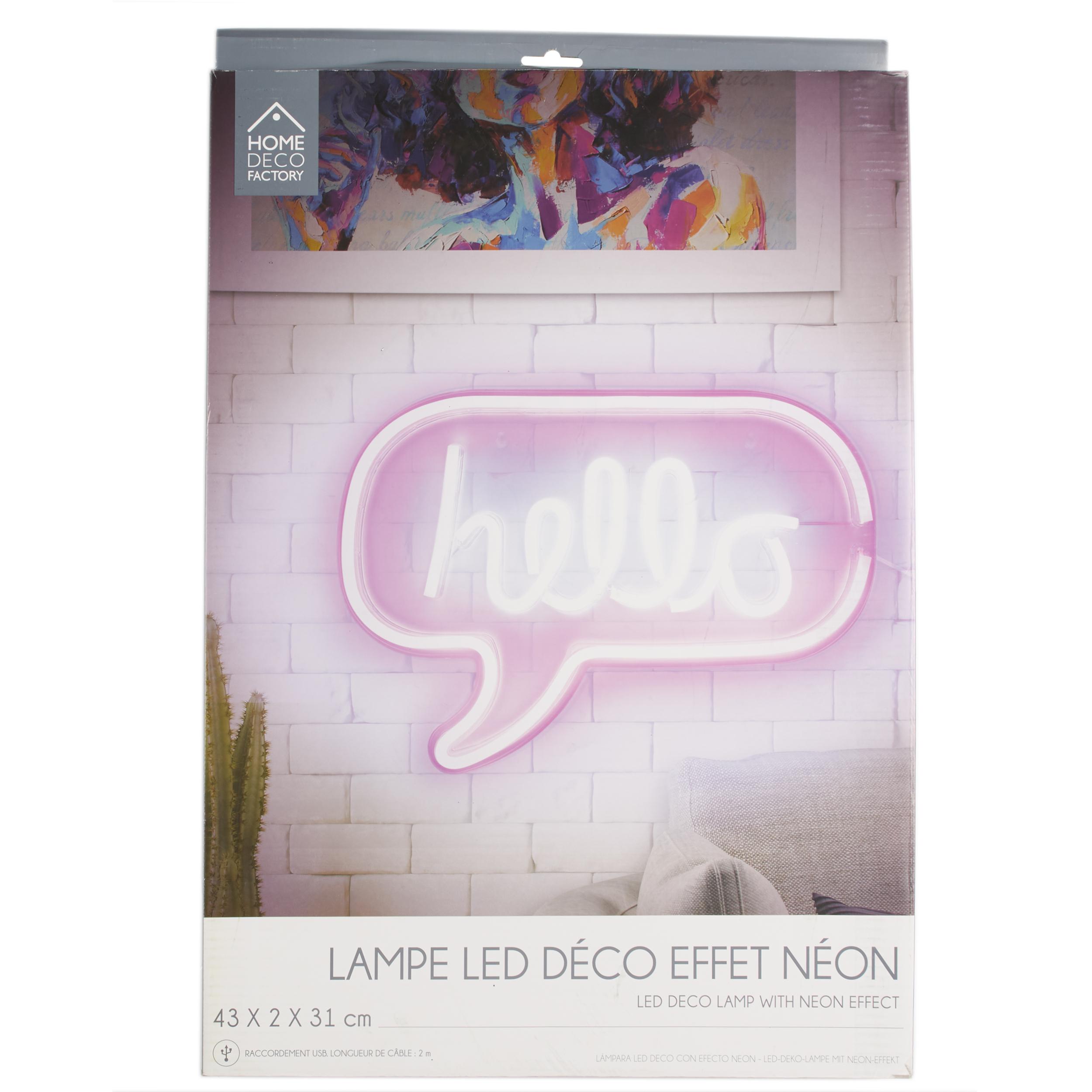 LAMPE HELLO ACRYLIQUE USB