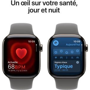 Montre connectée APPLE WATCH Serie 10 46mm Titane Naturel M/L Cell
