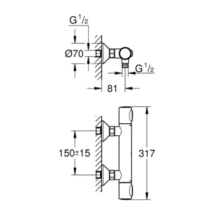 GROHE Precision Flow Mitigeur thermostatique Douche 34840000