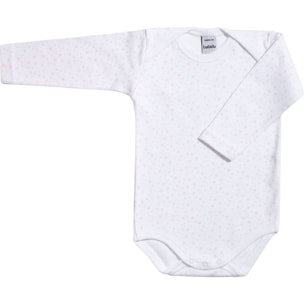 Body bebé manga larga cuello estrellitas