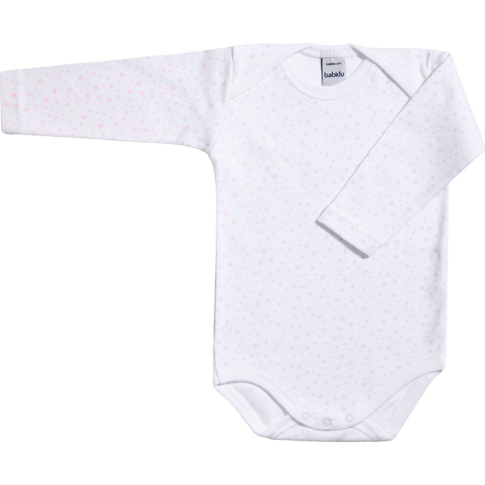 Body bebé manga larga cuello estrellitas