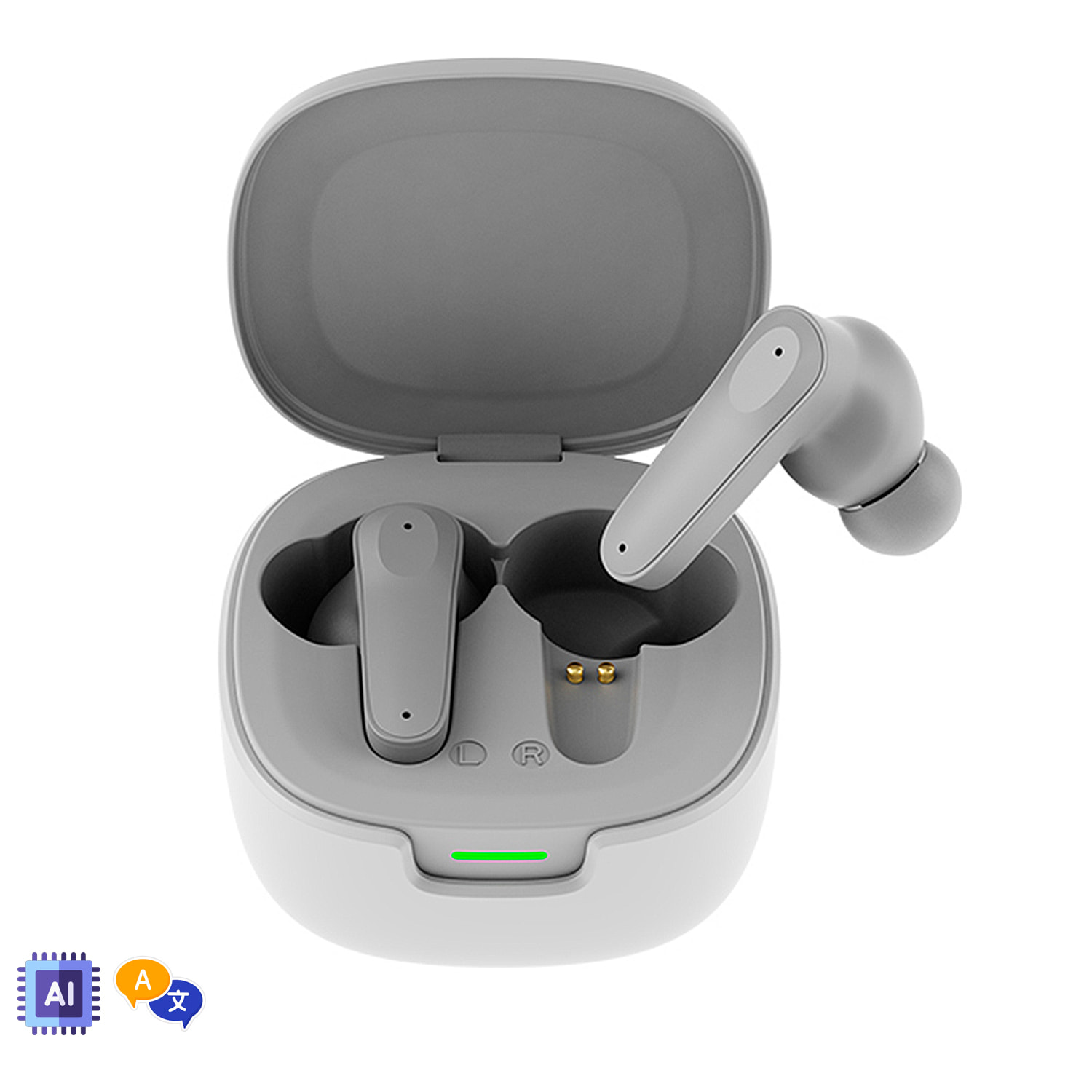 A98 Cuffie Bluetooth AI con traduttore, registrazione assistita da app.