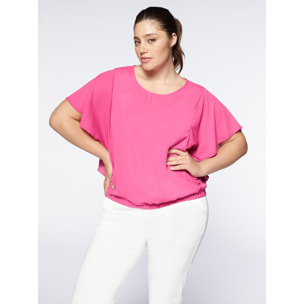 Fiorella Rubino - Blusa amplia de color liso - Fuchsia