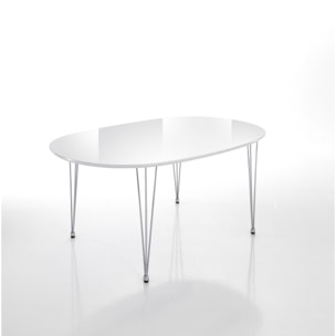 Tomasucci Table ovale à rallonge ELEGANT blanc