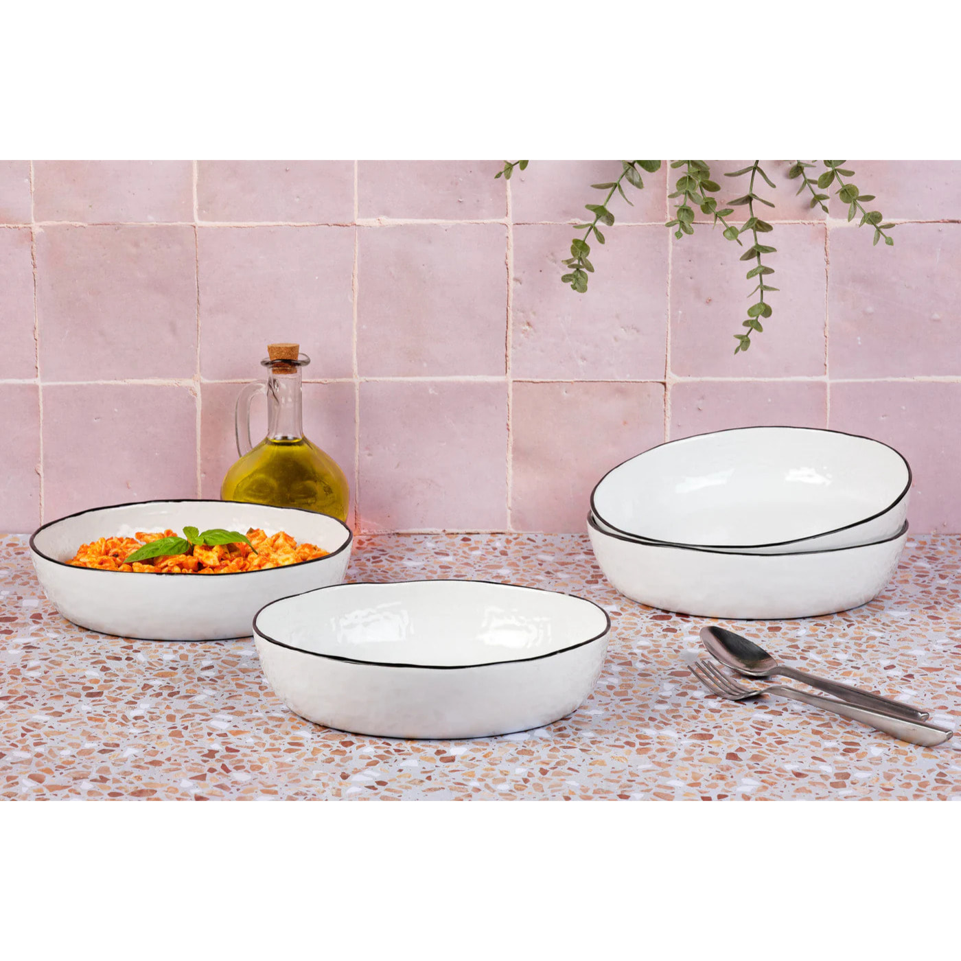 Assiette creuse PURE Ø21,5cm - 4 pièces - Blanc Neige