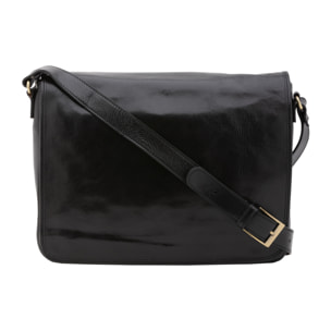 Borsa a tracolla  da uomo In Vera pelle Made in Italy 28x35x9 cm