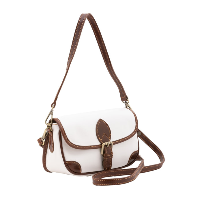 Borsa a tracolla da donna - Modello False - Vera pelle - 14.0 x 23.0 x 9.0 cm