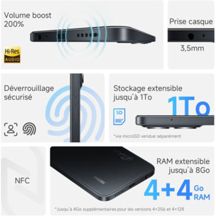 Smartphone XIAOMI Redmi 15C Noir 256Go 4G
