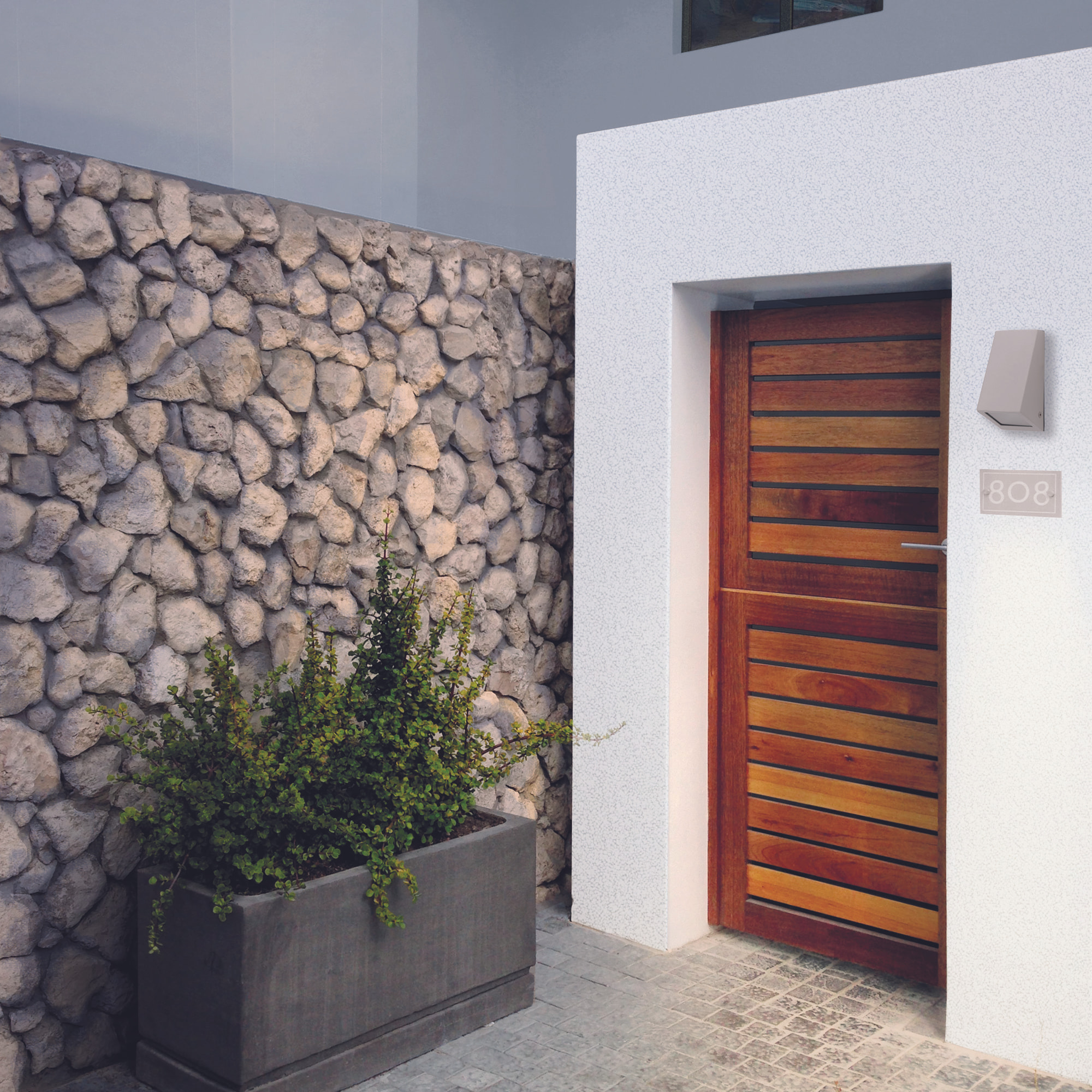 FORLIGHT Aplique de pared exterior Karen Big acabado Blanco IP44 15W E27