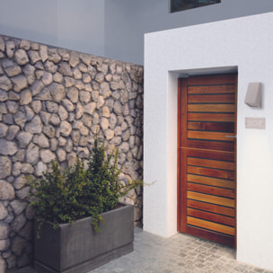 FORLIGHT Aplique de pared exterior Karen Big acabado Blanco IP44 15W E27