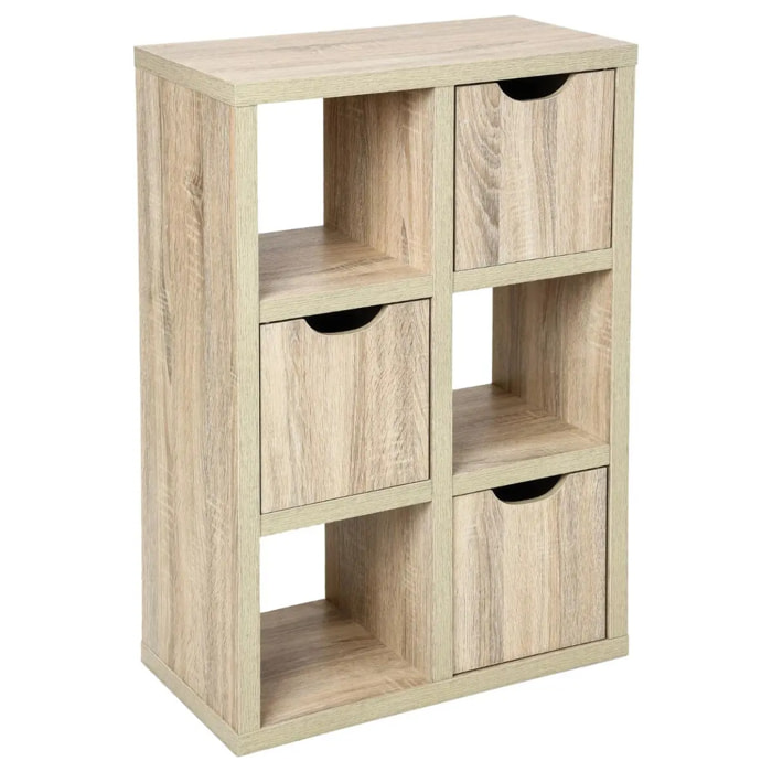 Buffet 3 portes "Bivoak" effet chêne naturel