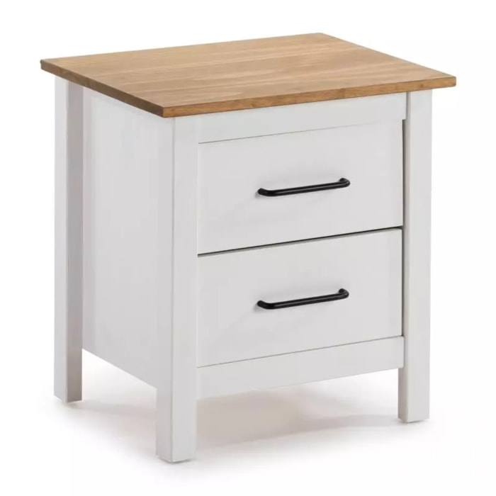 Mesita de noche Eira Blanco - Oak