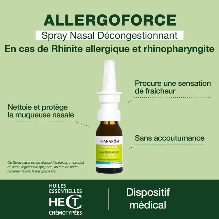 Pranarom - Spray nasal décongestionnant pour rhinite allergique - 15 ml