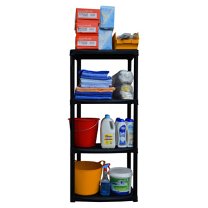 Estantería 5 baldas de plástico en polipropileno 800x400x1760 mm.