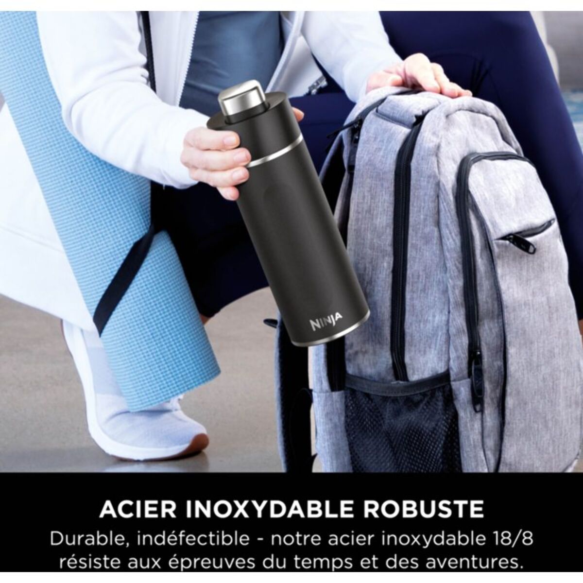 Bouteille isotherme NINJA Thirsti 530ml Travel Bottle Black