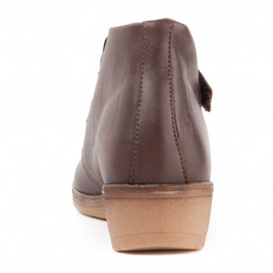 Botín De Cuña - Marrón - Altura: 4 Cm